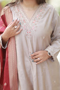 Rose Pearl Embroidered Suit Set